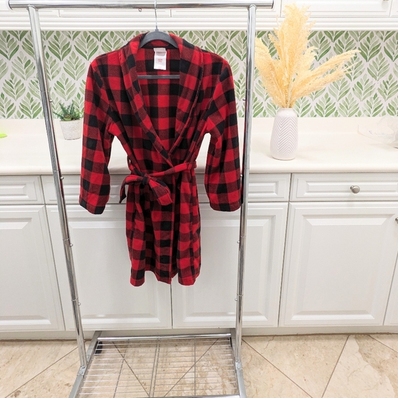 Wondershop Kids Red Buffalo check robe 12 - Picture 5 of 9